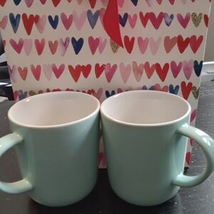 HEMA Vintage Mint Green Ceramic Espresso Mug Set of 2